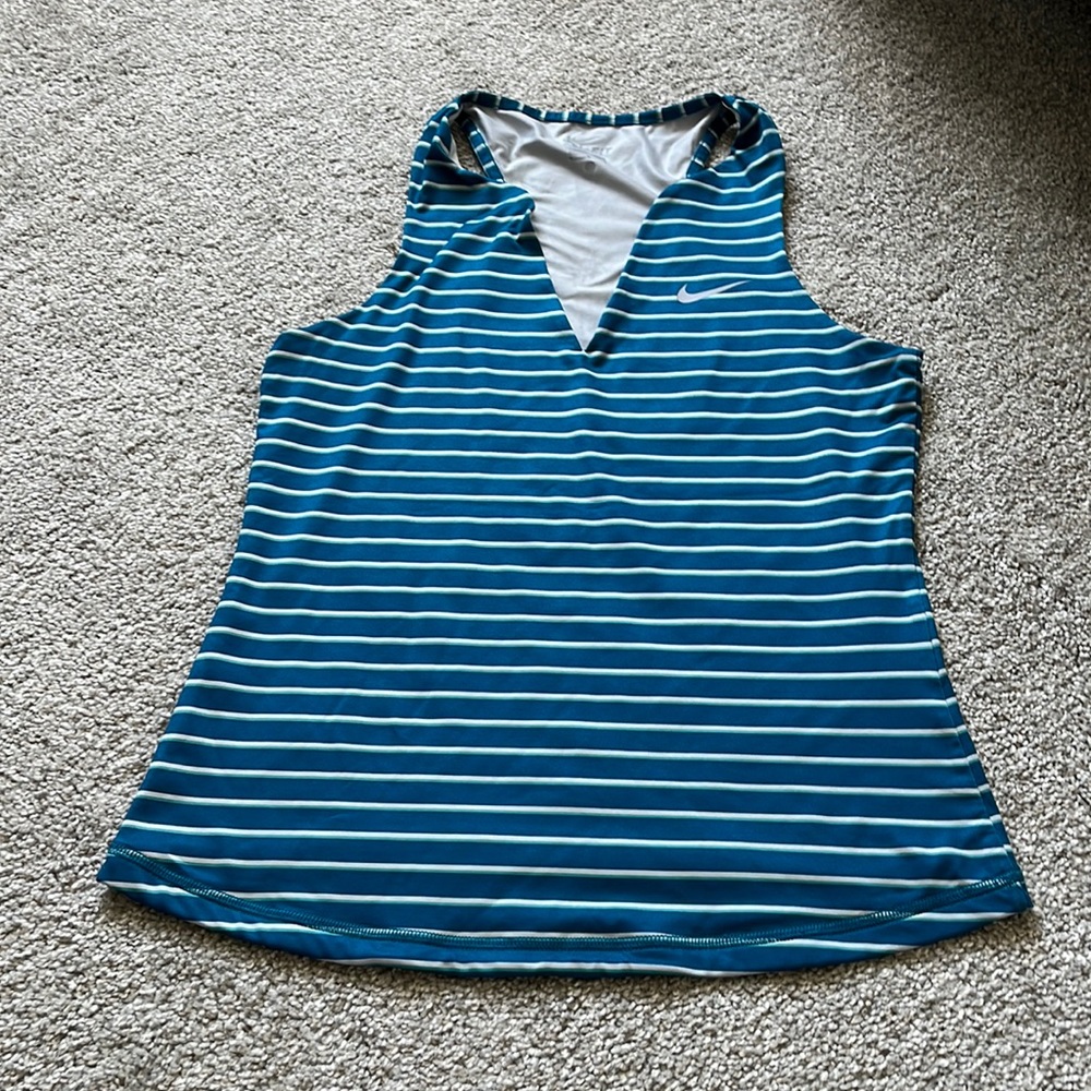 Nike dry fit razorback with v-neck